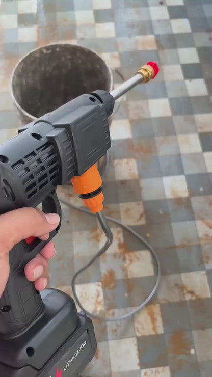Car Washer High Pressure Gun Cordless Portable Wireless Pressure Washer Gun 48V 12000mah High Pressure Water Gun for Car Wash Bike Washing Cleaning| Adjustable Nozzle and 5M Hose Pipe
